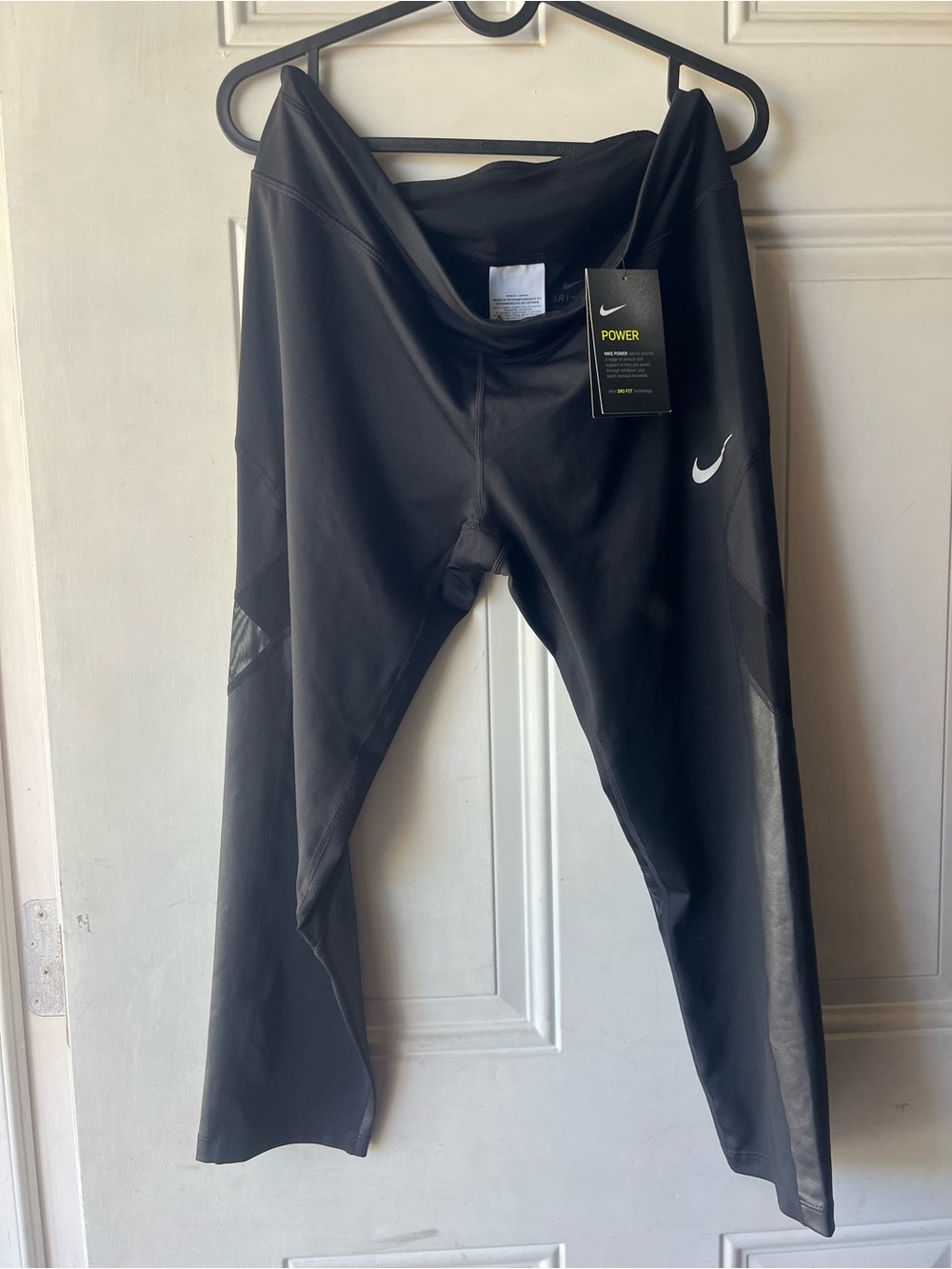 Nike Black Leggings with White Swoosh